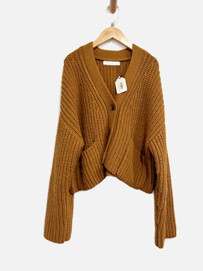 Zara Brown Knit Cardigan - Medium