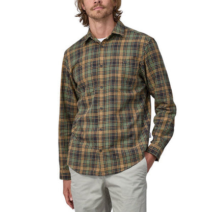 Patagonia Long Sleeved Pima Cotton Shirt in Campfire: Hemlock Green