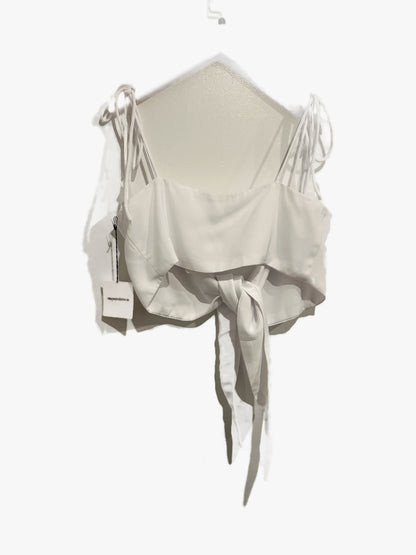 Superdown Emelia Tie Bra Top in White - Large