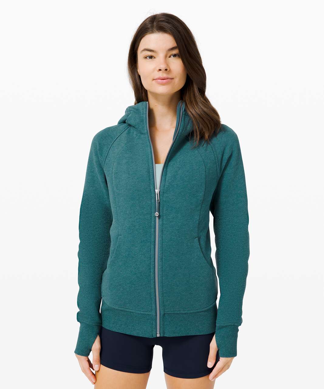 Lululemon Scuba Hoodie in Heathered Desert Teal - 8
