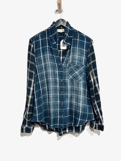 Cloth & Stone Blue Plaid Button Down - Large