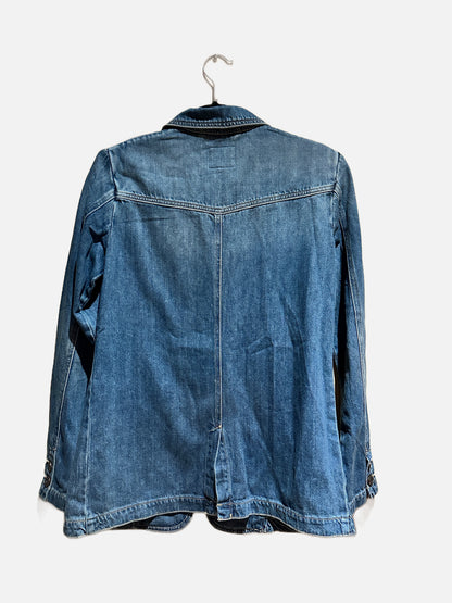 Hidden Rebel Denim Blazer in Medium Wash - XS