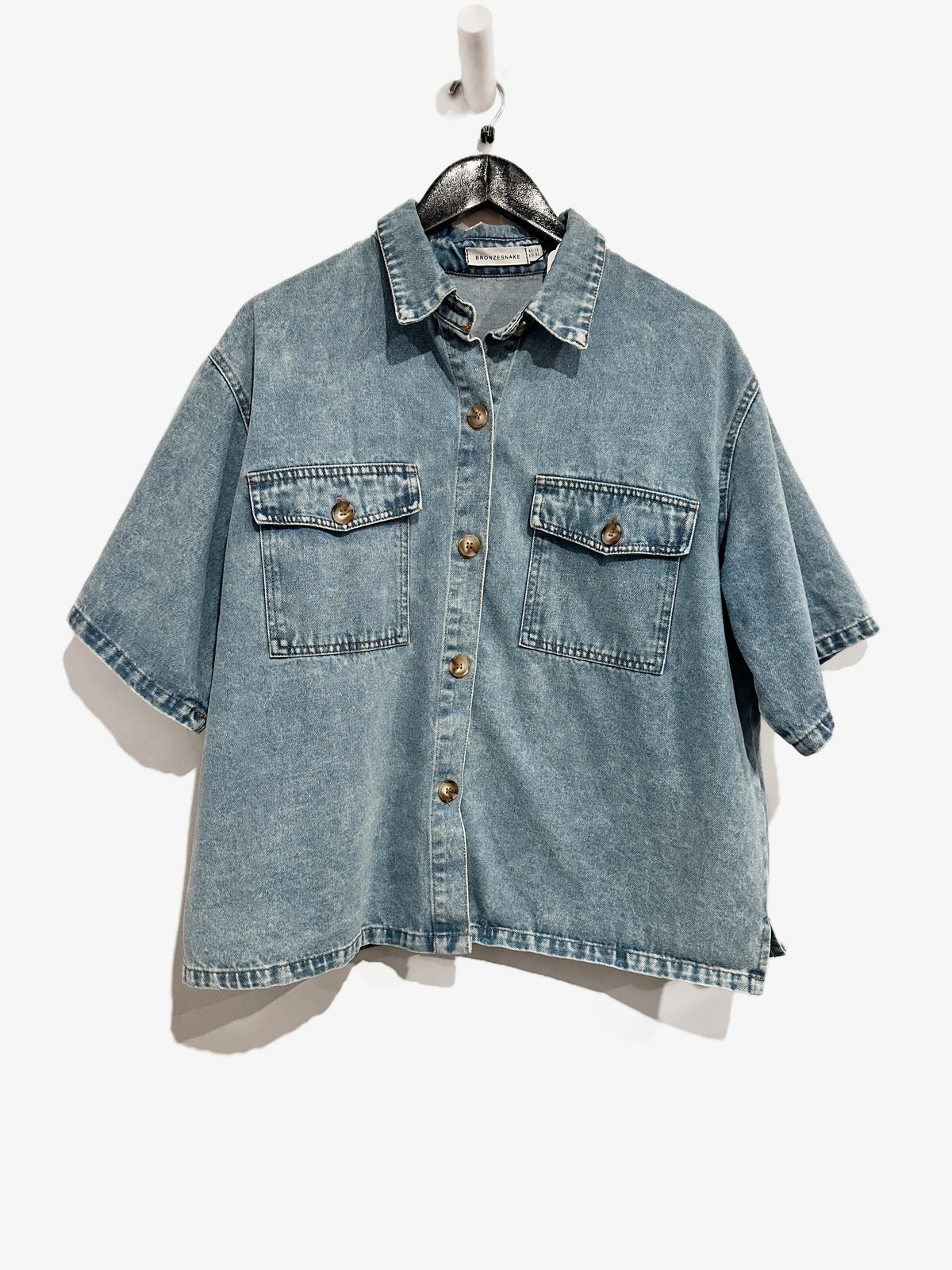 Bronze Snake Delaney Denim Top - XL