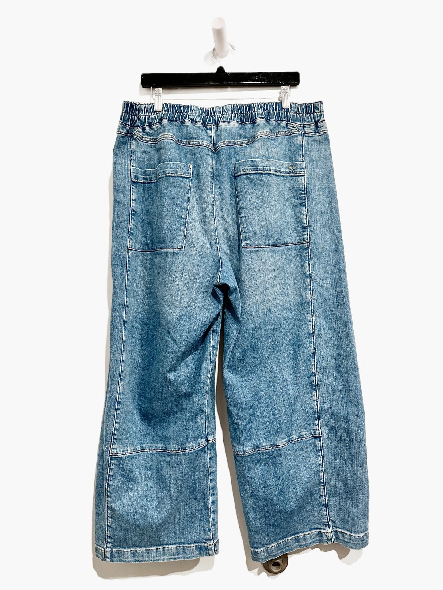 Anthropologie Pilcro Izzie Relaxed Pull-On Barrel Jeans in Palms Wash - Large