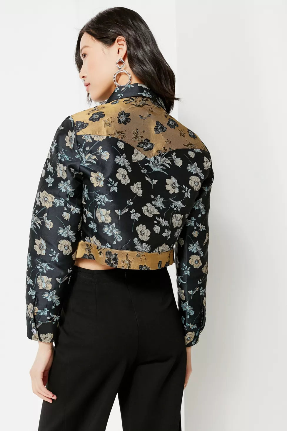 Urban Outfitters Western Colorblock Floral Gas Jacket - Medium