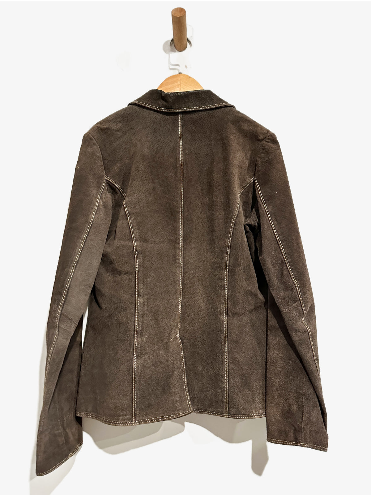 Hurley Brown Y2K Leather Jacket - Medium