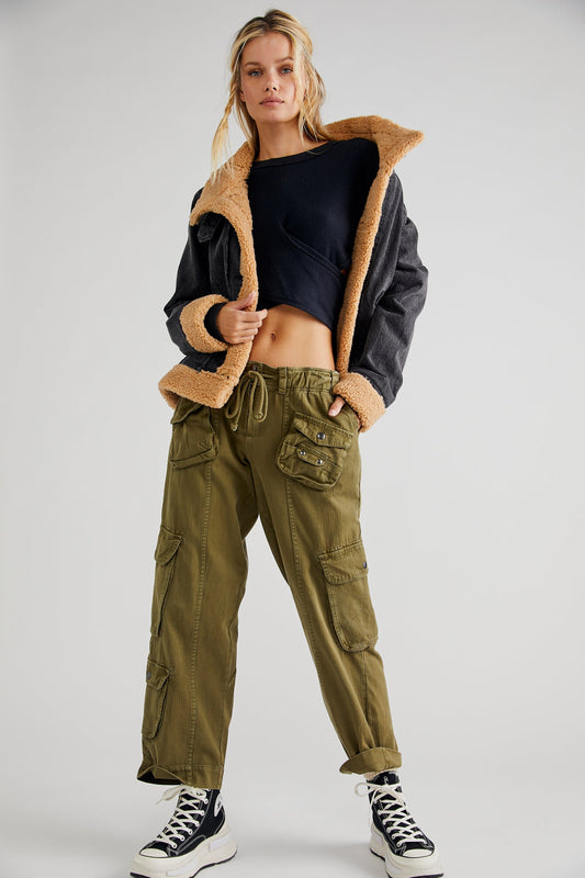 Free People Green Cargo Pants - XS