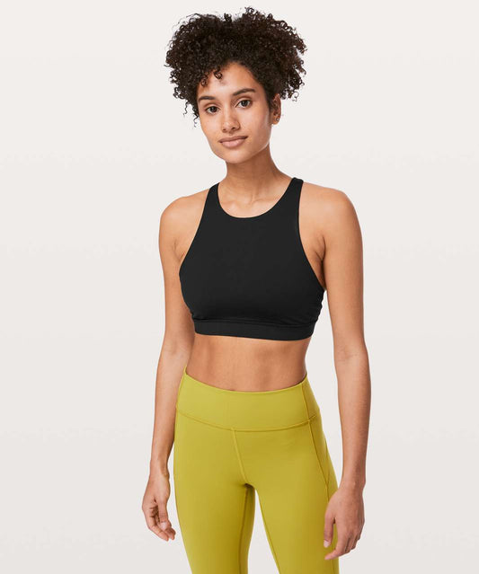 Lululemon Energy Black Strappy Sports Bra - 8
