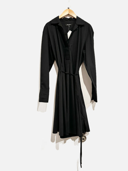 Madewell NWT Black LS Cotton Mini Dress - XS
