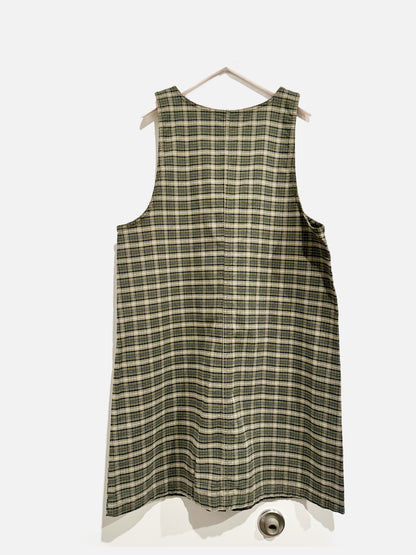 American Eagle Green Plaid Dress - Large