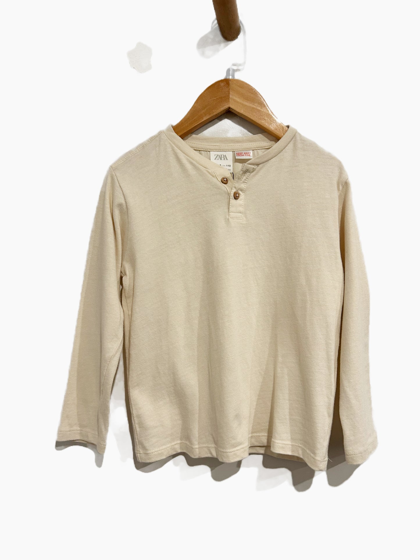 Zara Kids Cream Henley - 4/5