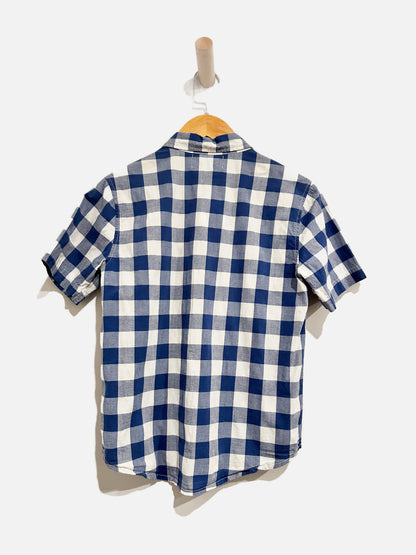 Old Navy Blue and White Check Button Down - 8