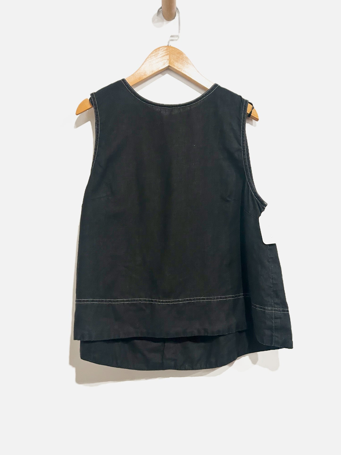 Madewell Black Linen Shell Tank