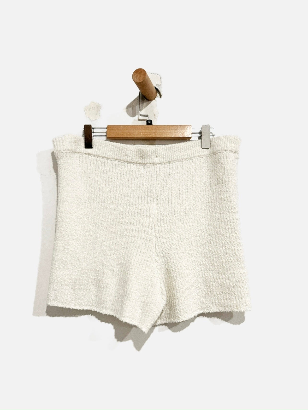 Free People Beach White Sweater Shorts - Medium
