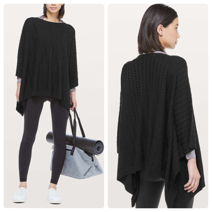 Lululemon Black Divinity Poncho Sweater