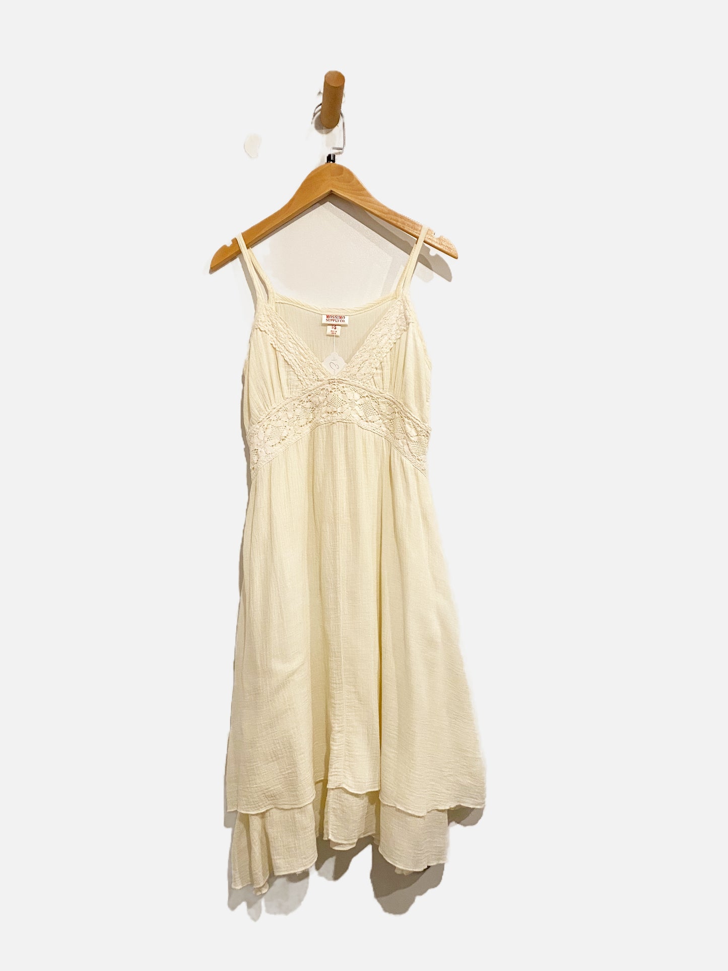Mossimo Y2K White Lace Slip Dress - Small