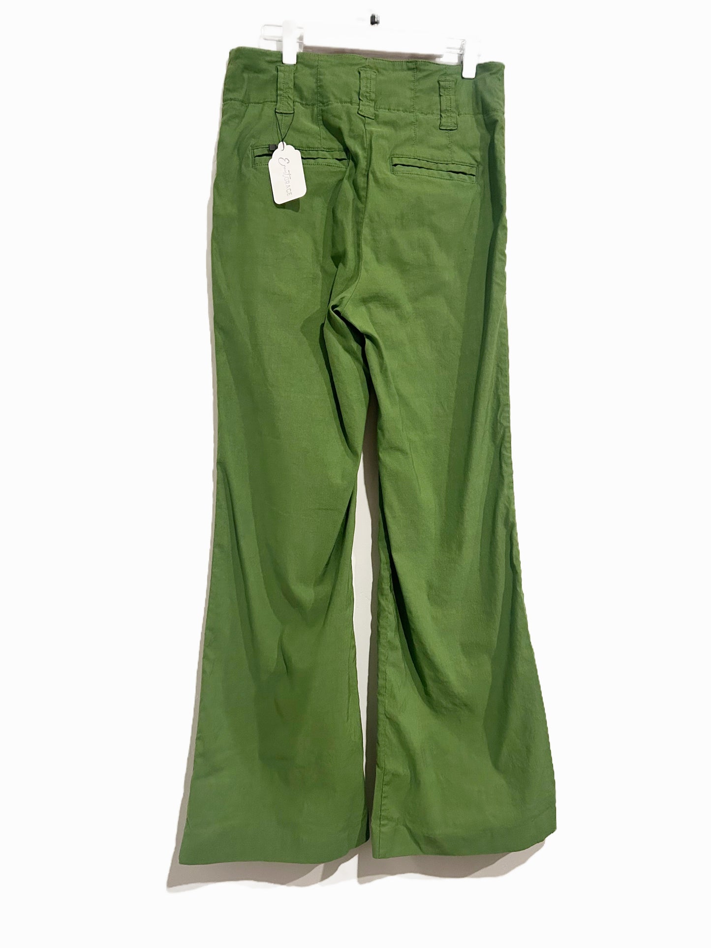 Anthropologie Maeve Naomi Wide-Leg Flare Pants in Green - 6