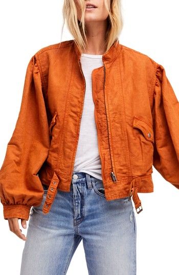 Free People Poet Jacket in Orange - Large