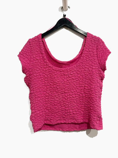 Anthropologie Maeve Socialite Popcorn Tee in Pink - Medium
