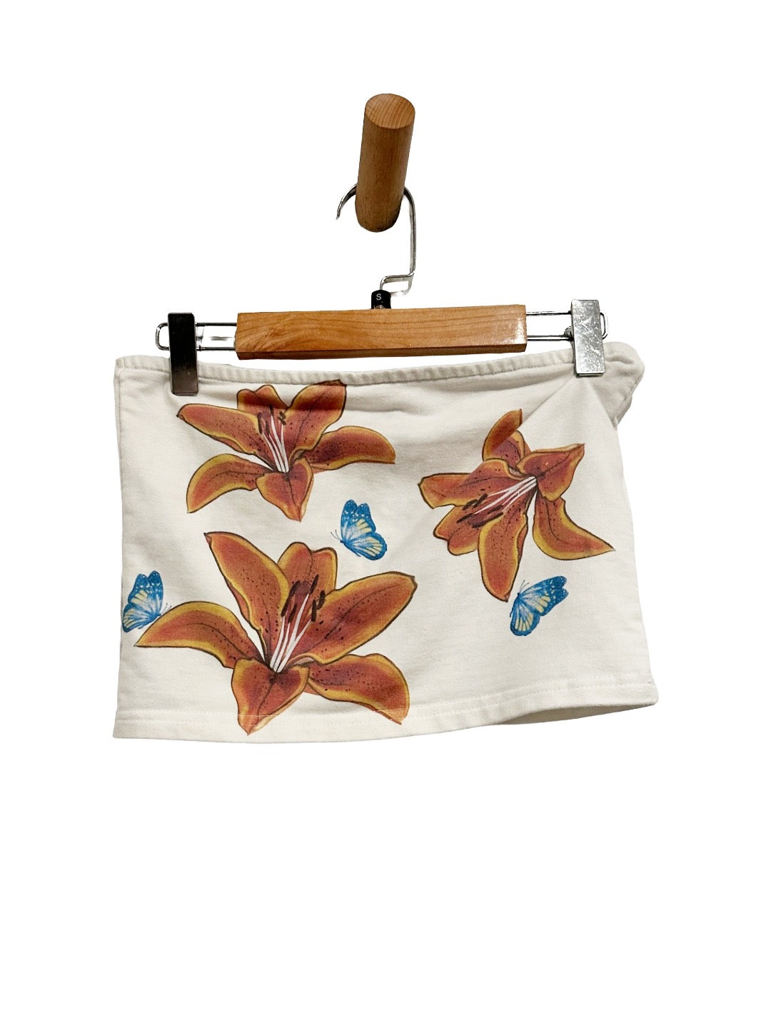 Edikted Tiger Lily Print Cotton Tube Top - Small