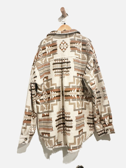 Blue B Western Print Jacket - Medium