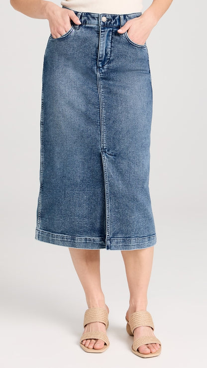 Faherty Stretch Terry Midi Skirt - 4