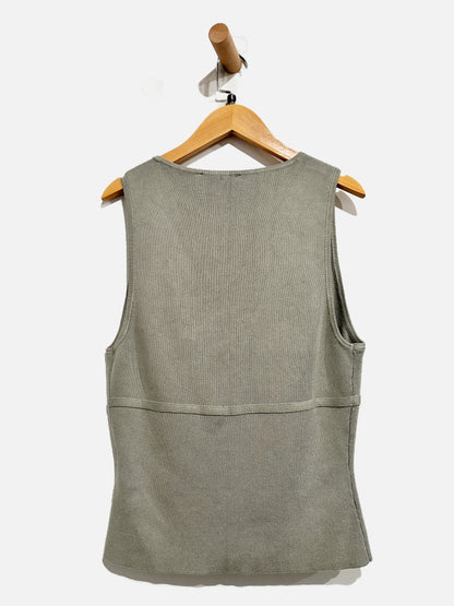 Abercrombie & Fitch Green V-Neck Tank - Large