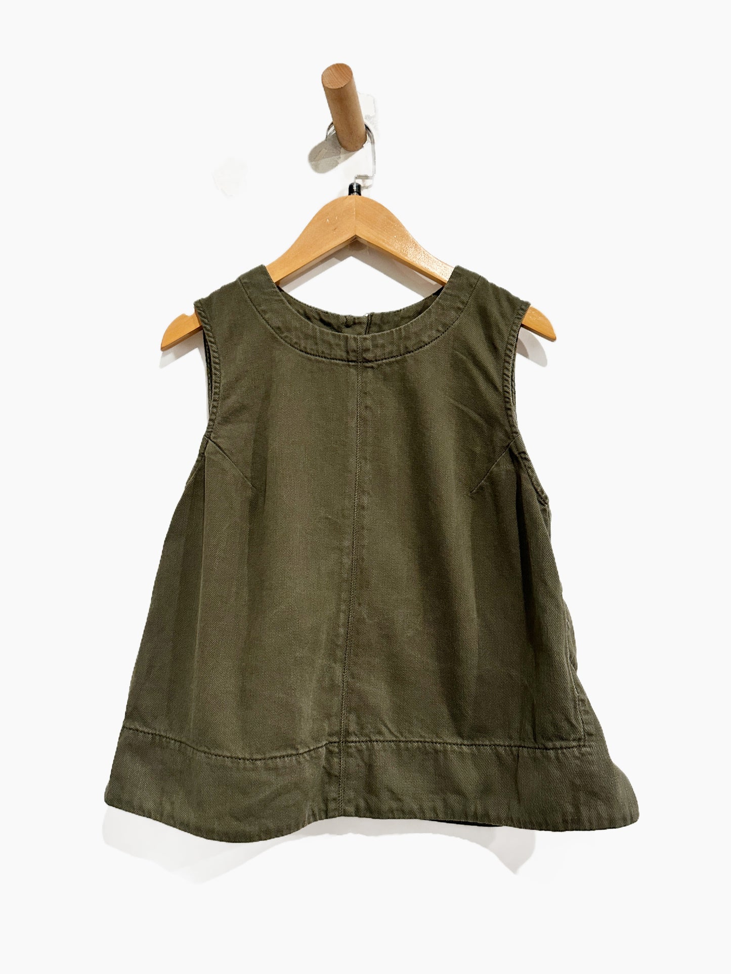 Madewell Boxy Shell Top in Garment Dye Faded Ivy - 4