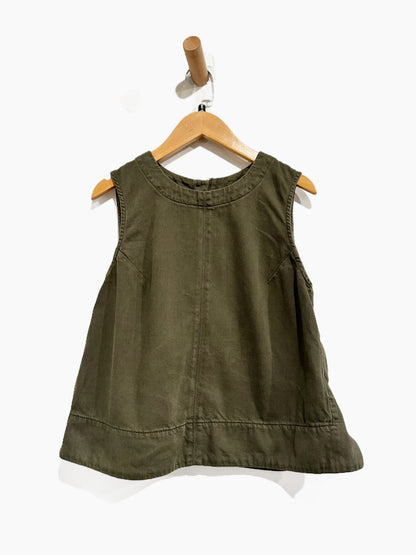 Madewell Boxy Shell Top in Garment Dye Faded Ivy - 4