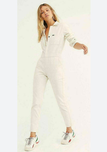 Lee Vintage Modern Cream Denim Jumpsuit - Medium