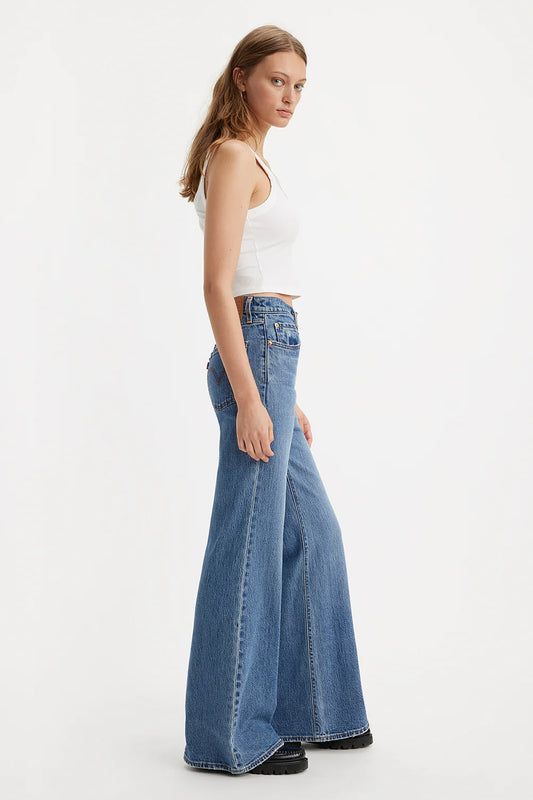 Levi's Ribcage Bell Mid Wash Jeans - 29