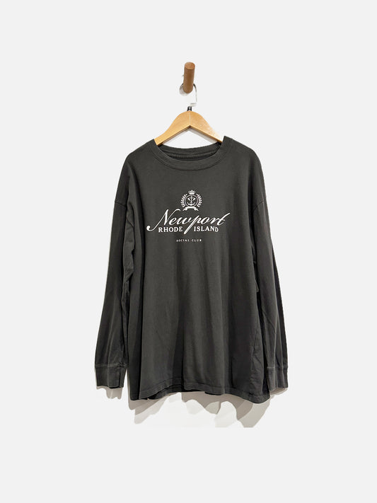 Abercrombie & Fitch Gray Graphic LS Tee - Medium