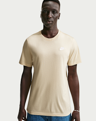 Nike Club T-Shirt in Light Khaki - Large