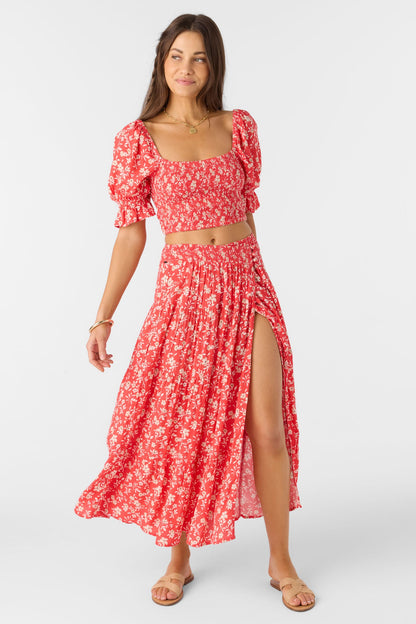 O’Neill Luciana Midi Skirt Set in Cayenne - Small