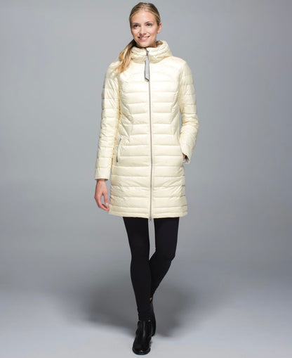 Lululemon Cream Long Puffer Jacket - 4
