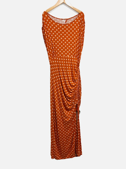 Free People Orange Heart Maxi Dress - Medium