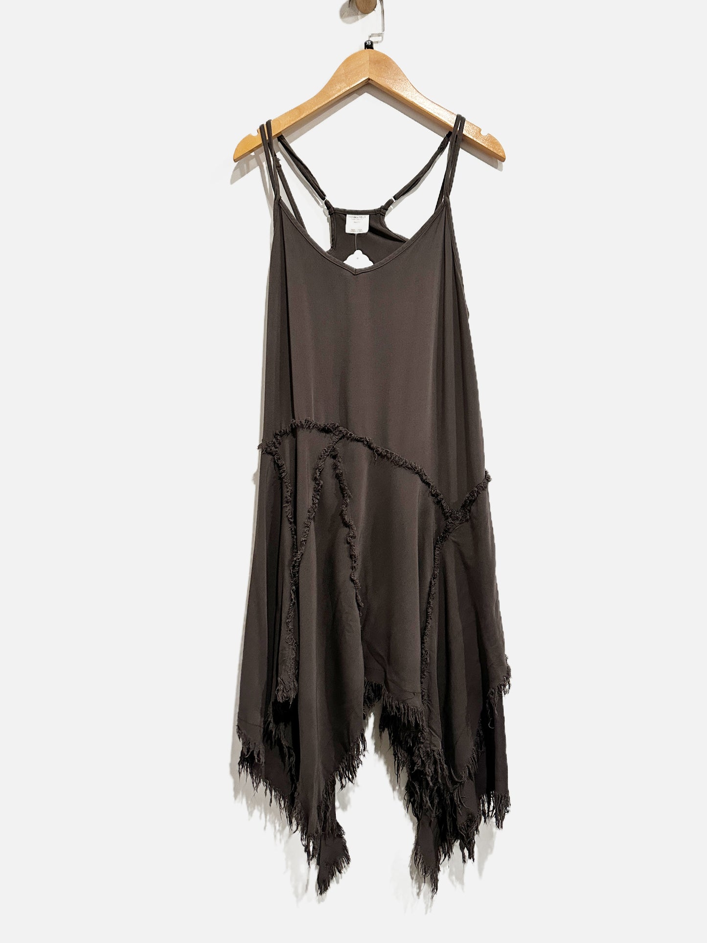 Free People Grey Fringe Mini Dress - XS