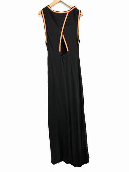 Free People Sabrina Open Back Maxi Dress in Black - Small