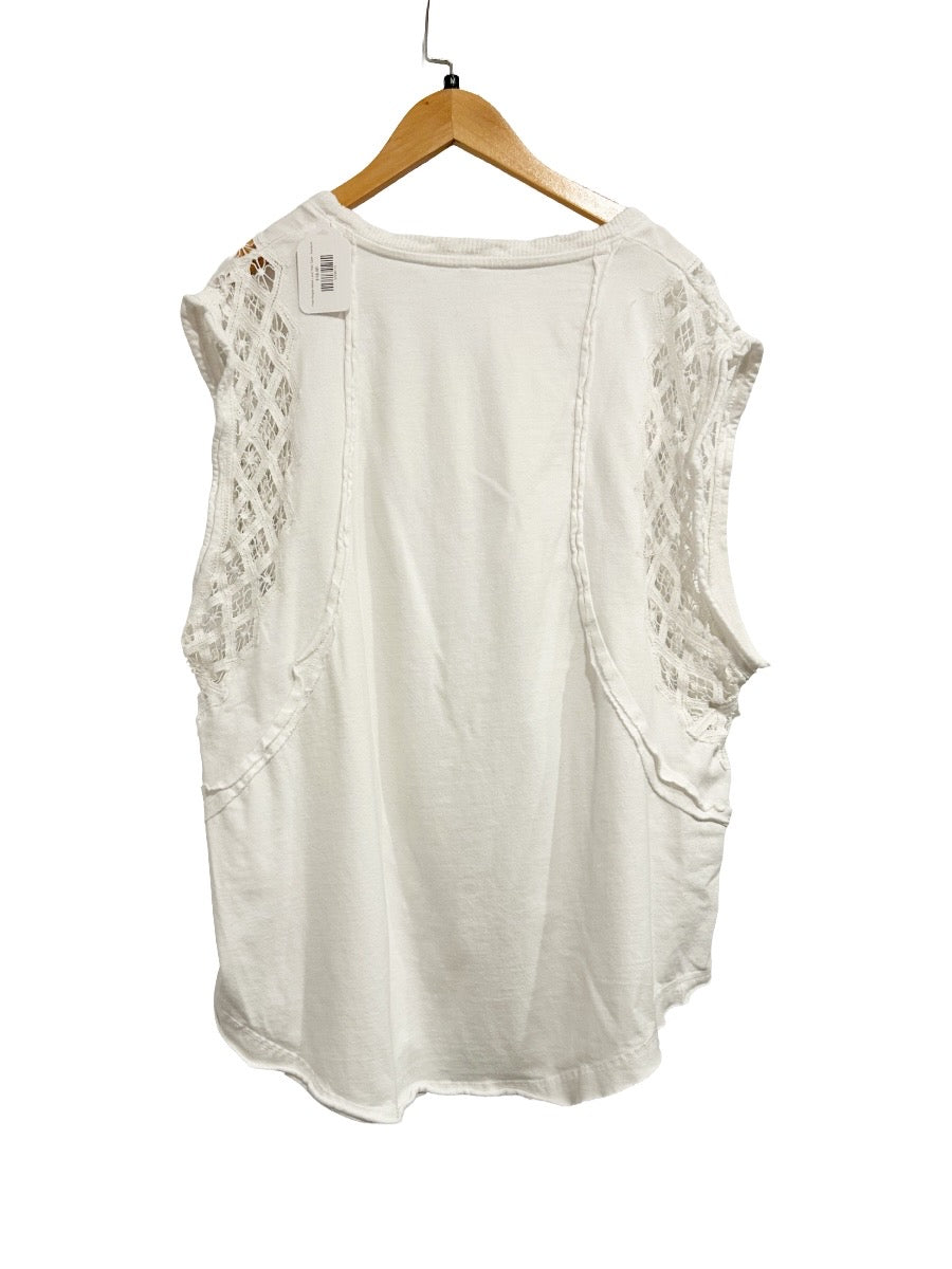 Free People Table For Two Tee in White - Medium