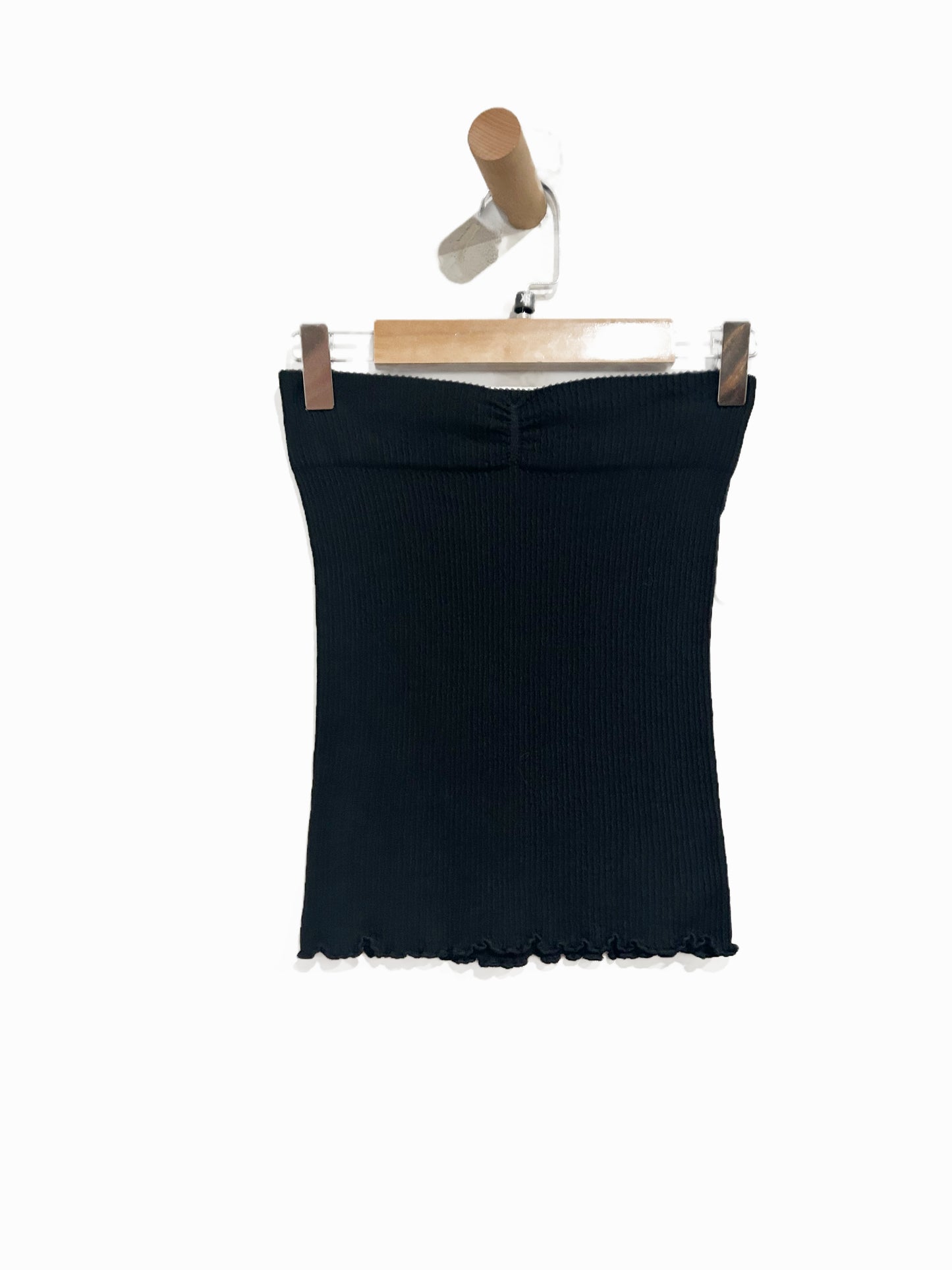 Free People Black Ribbed Seamless Tube Top - XS/S