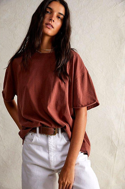 Free People Nina Tee in Brownie - XS