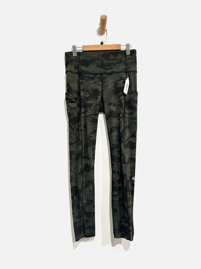 Lululemon Fast & Free 7/8 Tight II *Nulux 25" Incognito Camo Multi Gator Green- 6