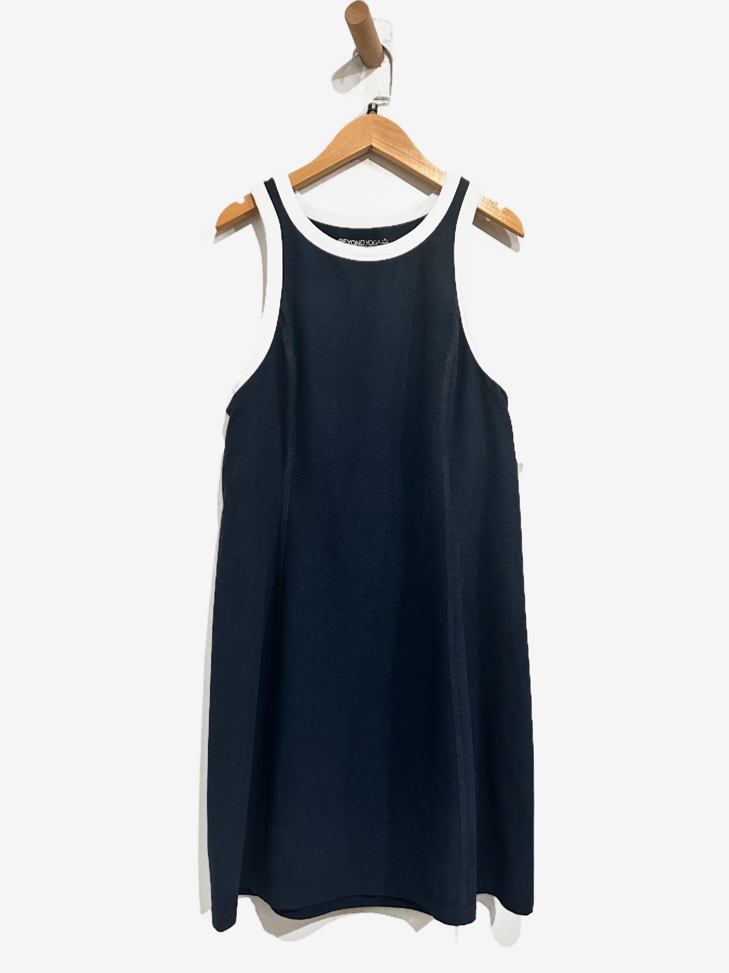 Beyond Yoga Spacedye Outlines Dress in Nocturnal Navy/Cloud White - Medium