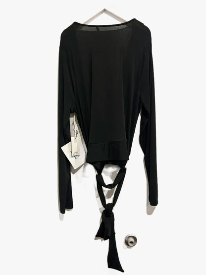 Good American Black Wrap Top - 5