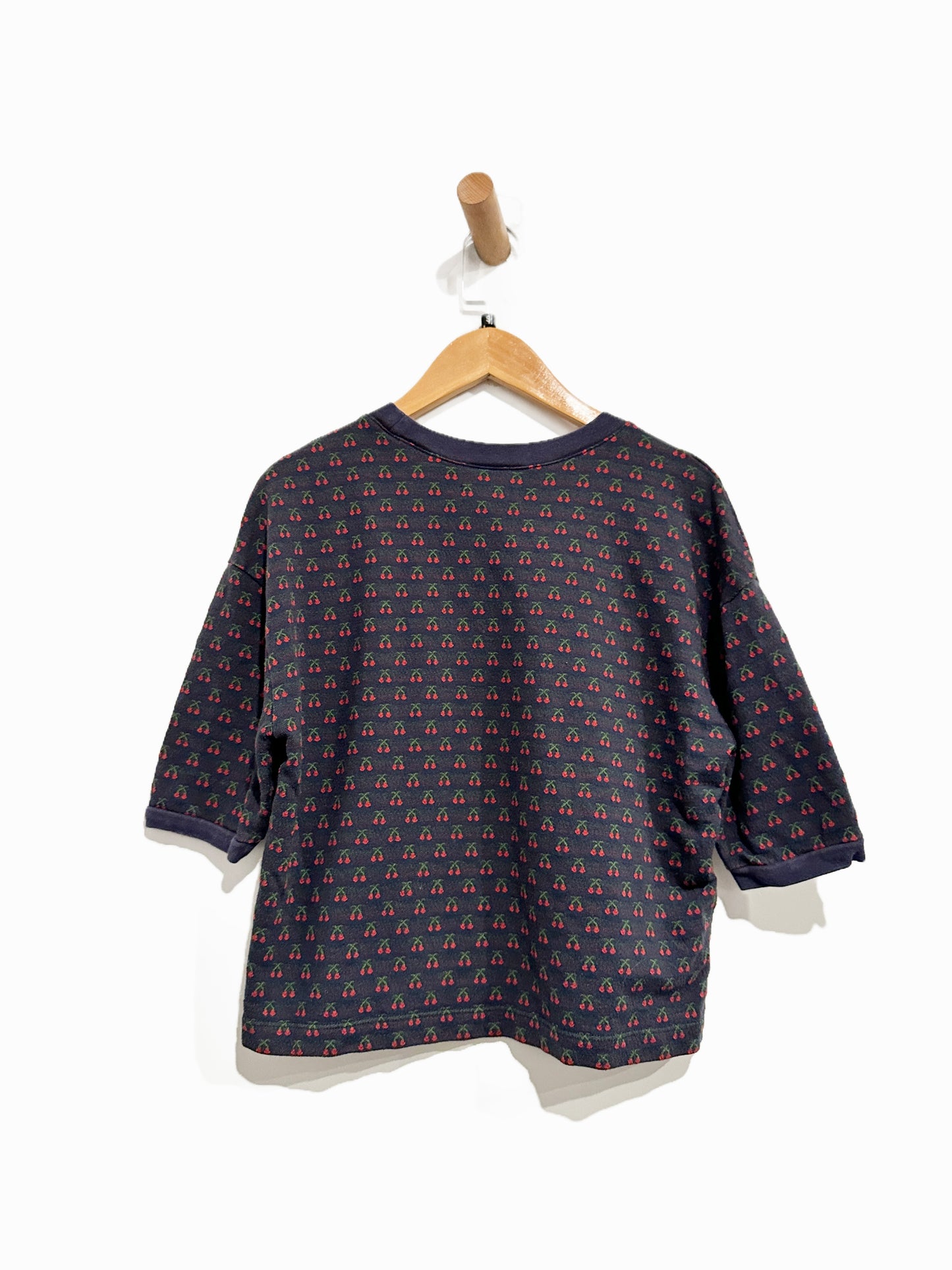 Madewell Cherry Jacquard Top in Rusted Red - Small