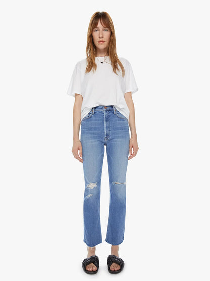 Mother High Waisted Rider Ankle Fray in Party Like a Pirate - 25