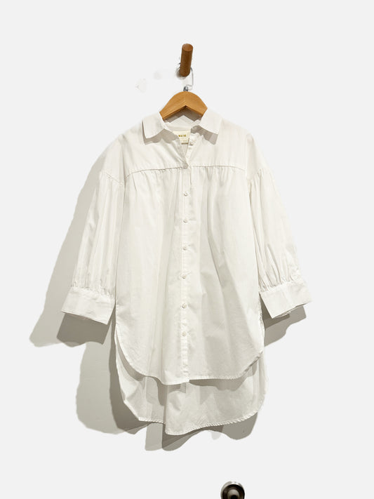 Anthropologie Maeve White Button Down - XS