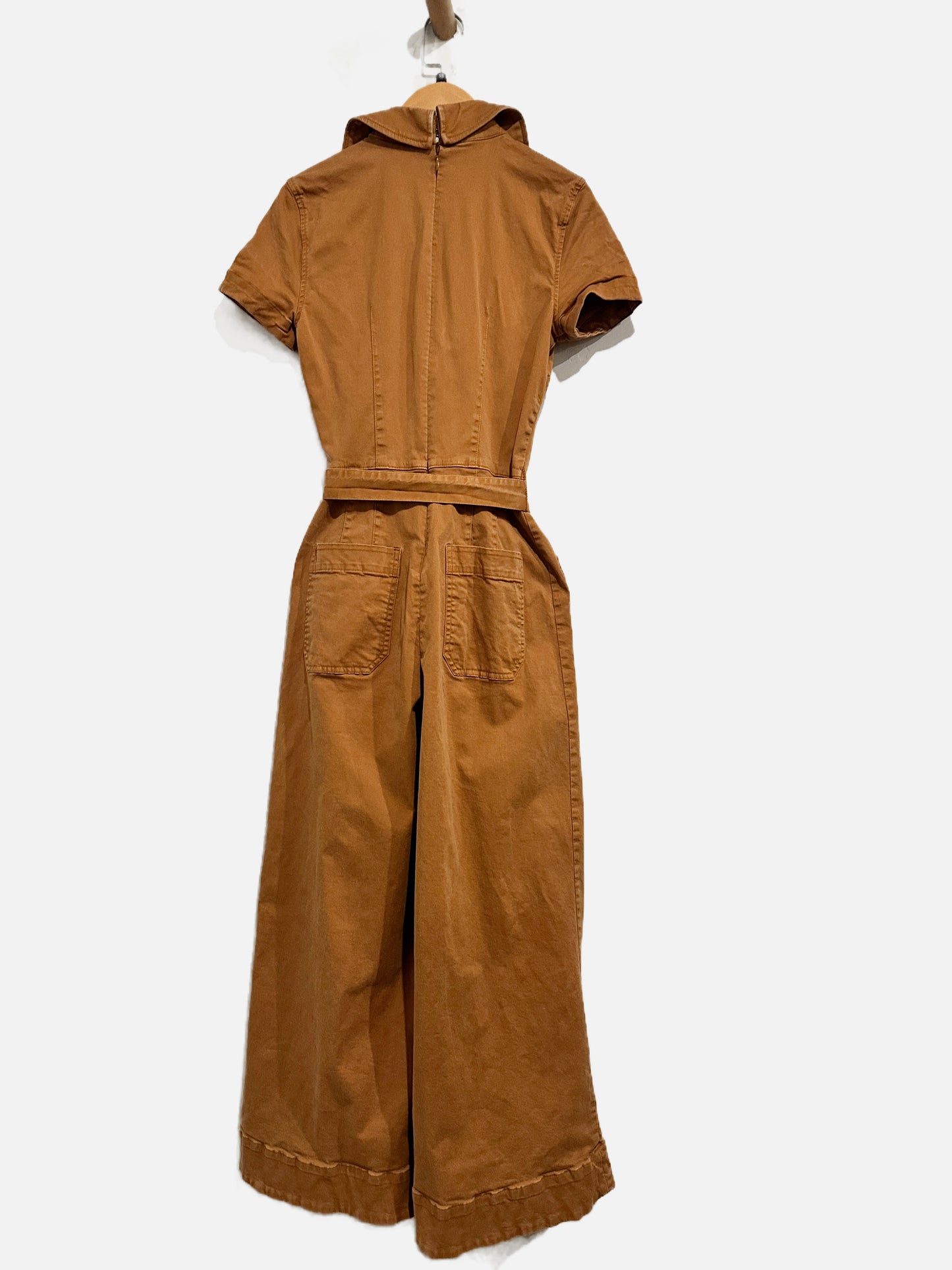 Anthropologie Maeve Wrapped Culotte Jumpsuit in Neutral - 0