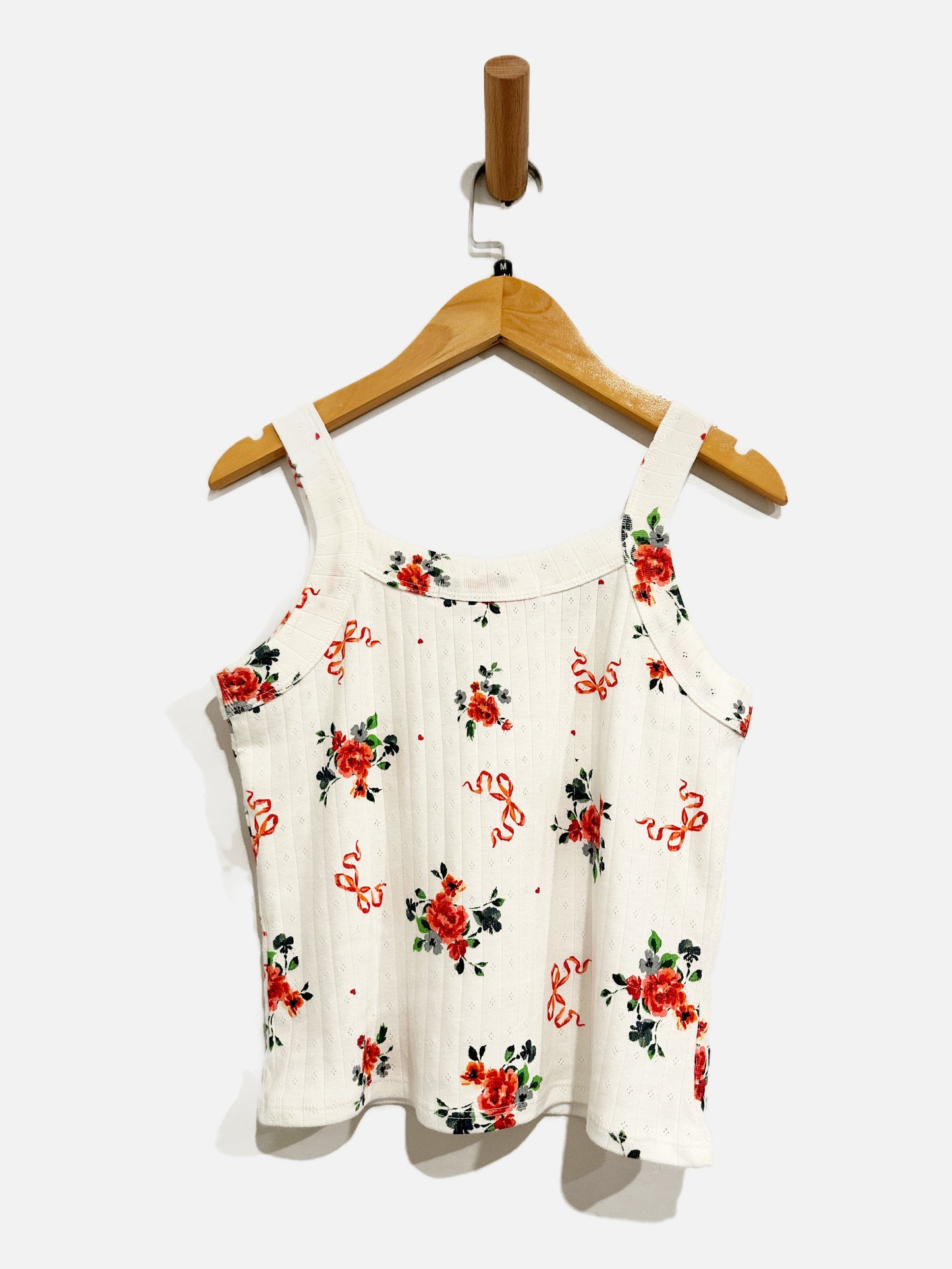 Lisa Says Gah White Floral Tank - Medium