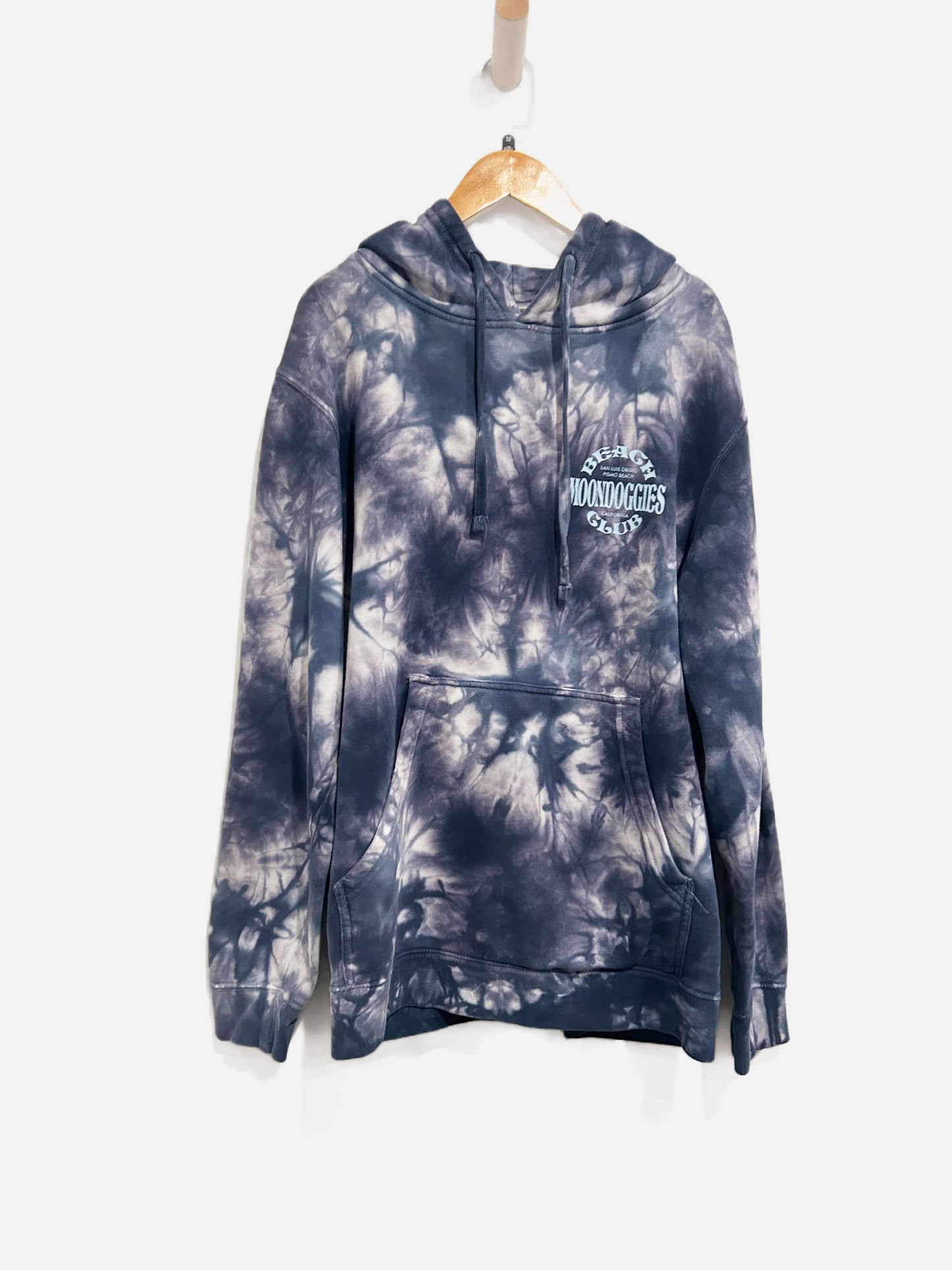 Moondoggies Blue Tie Dye Hoodie - Medium